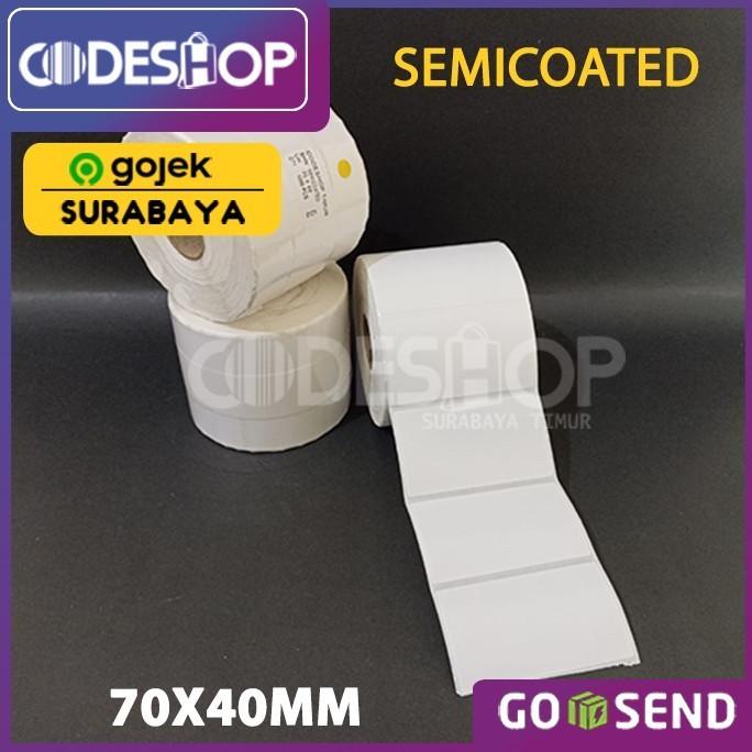 

>*>*>*>*] KERTAS STICKER 70X40 SEMICOAT ISI 1000 PCS | 70 X 40 SEMICOATED