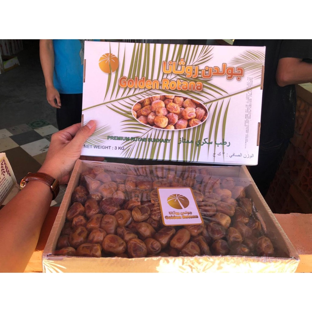 

KURMA SUKARI 3 KG GOLDEN ROTANA KORMA SUKKARI 3KG DATES ARAB SAUDI PREMIUM MADINAH