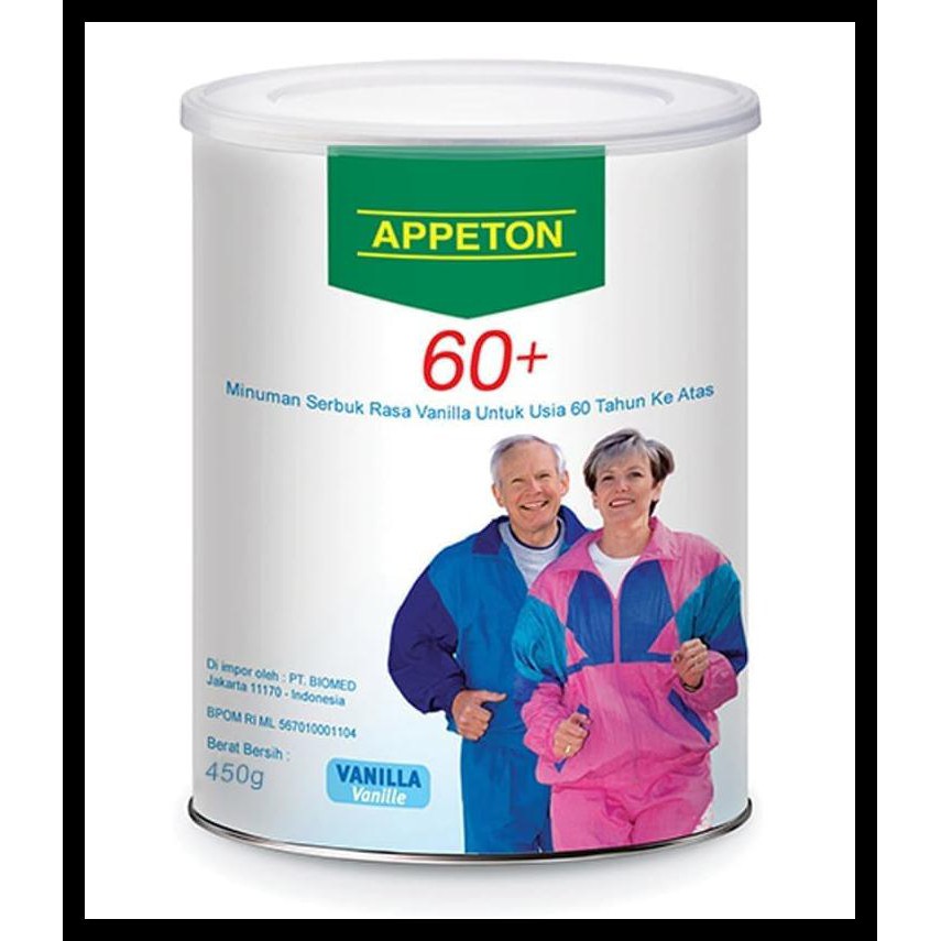 

READY STOK APPETON 60+ / Susu Lansia - Orang Tua (Vanilla) 450 Gram apeton 450gr PROMOKode 3