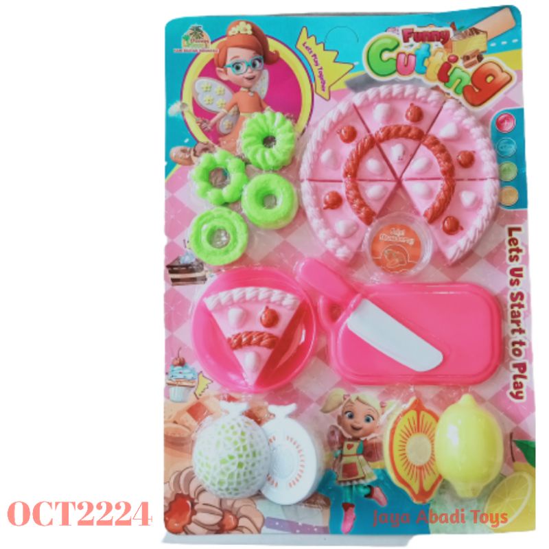 Mainan anak potong Roti tart dan buah segar OCT2224
