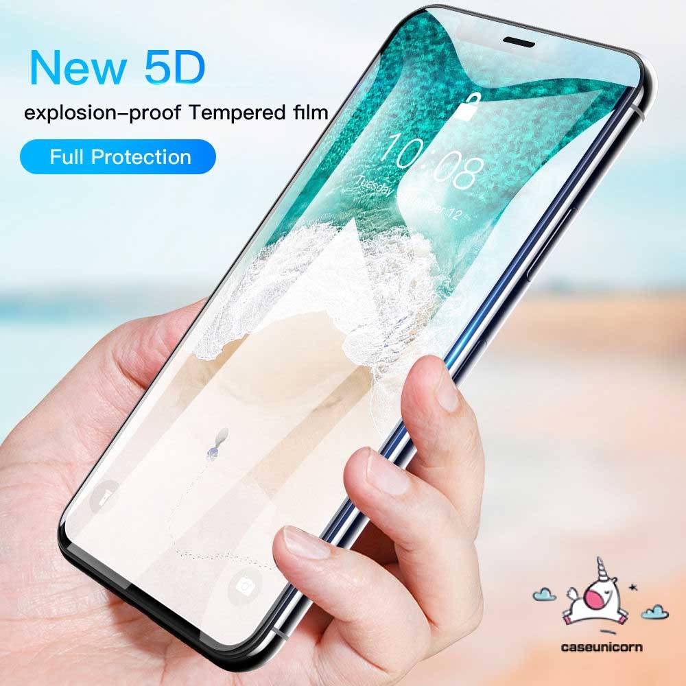 Pelindung Layar Tempered Glass 5d Untuk Iphone 11 / 7 / 6 / 6s / 8plus / 11pro / X / Xs / 12pro Max