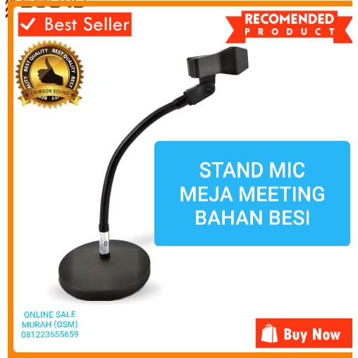 Stand mic holder standing ori microphone MEJA table podium mik penyangga mikrophone tiang pegangan tripod asli Fleksible flexsible mimbar live karaoke live musik DJ  Bisa segala jenis MIC Dapet holder Tinggi : 30-40 cm Diameter piringan besi Tian