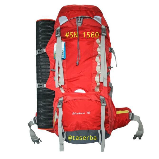 Tas Gunung Outdoor 70 L Liter Carrier Cariel Camping Sunature SN 1560 - Merah