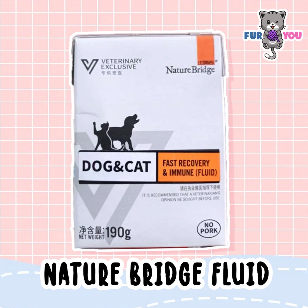 Nature Bridge Recovery Immune FLUID Makanan Kucing Anjing