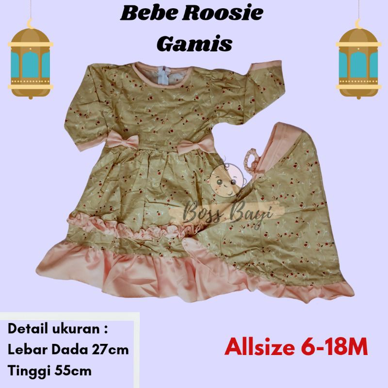 Gamis Hijab Anak / Dress Lebaran / Baju Muslim Beberosie