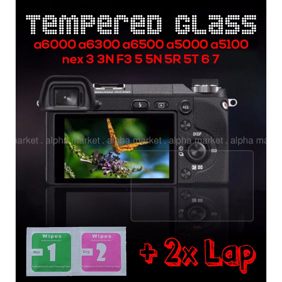 Tempered Glass Anti gores LCD Screen Guard Sony Mirrorless Alpha a6500 nex 3 3N F3 5 5n 5r 5t 6 7