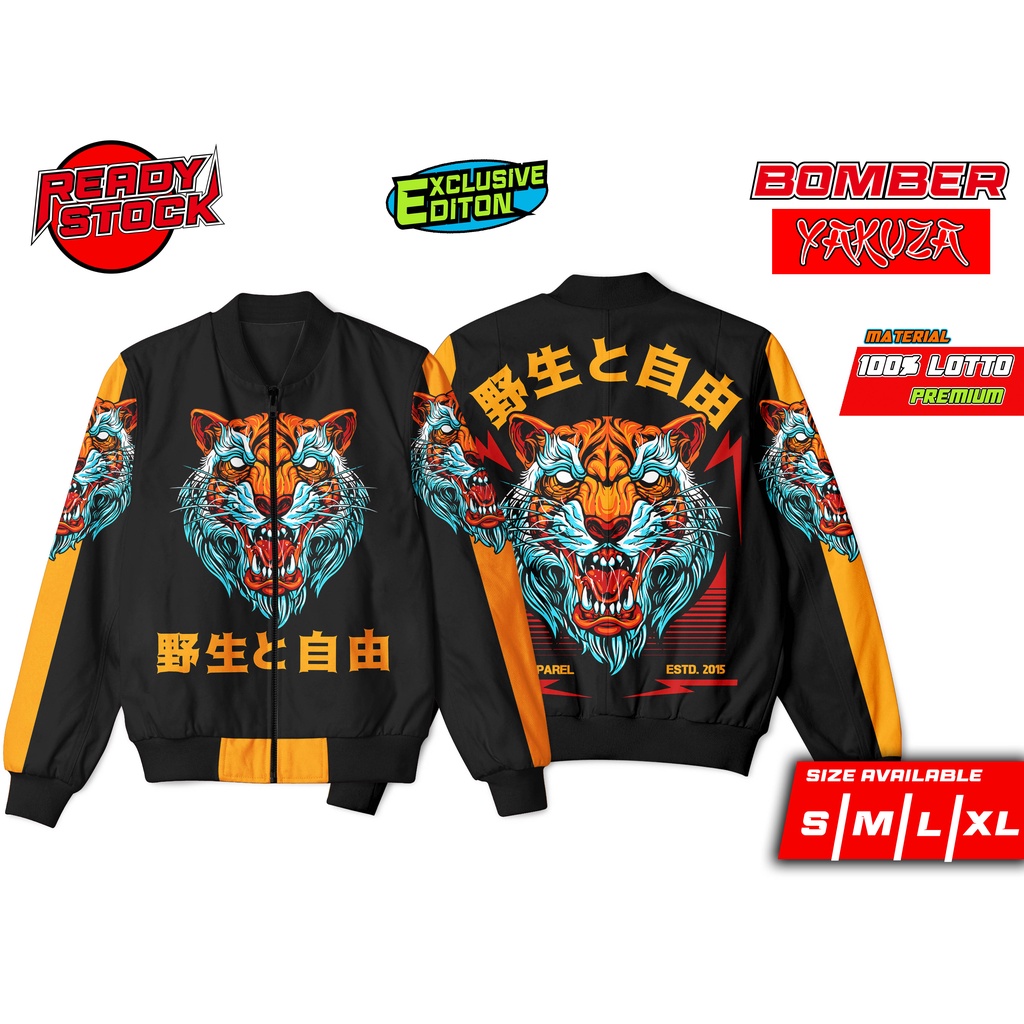 JAKET BOMBER TERLARIS RACING PRO X YAKUZA TIGER