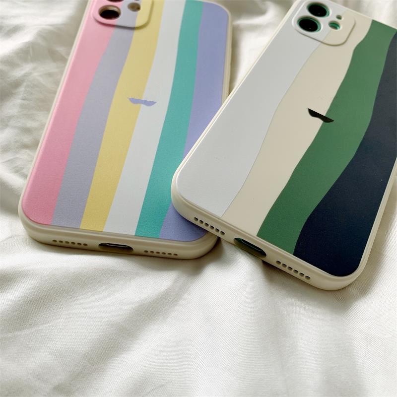 Casing Iphone 12 Pro Max 11 8plus 7plus 6 6s Plus 7 8 Se X Xr Xs Max 11pro Max Motif Pelangi-5