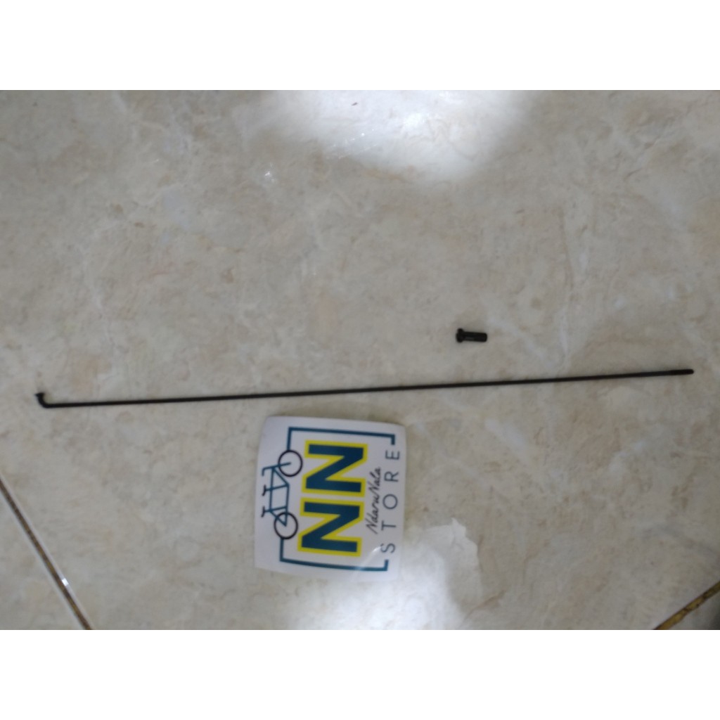 Spoke Ruji Stainless 264mm Double Butted Hitam Richman Spokes sepeda gowes