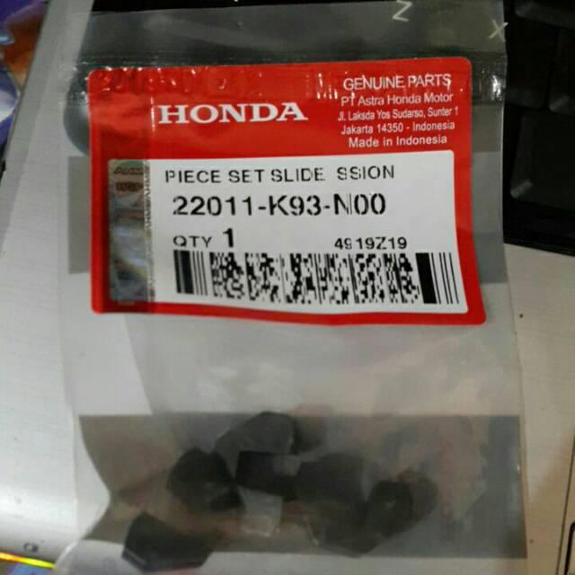 Piece Set Slide Plastik Tutup Rumah Roller Honda Isi 3bj Beat Scoopy Vario Beat Inj 22011 k81 N00 22011 K93 N00