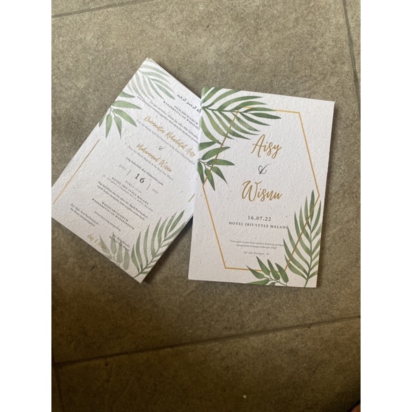 Undangan kertas benih plantable seed paper invitation