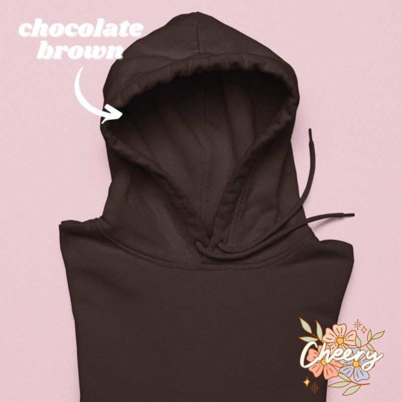 Hoodie Coklat Tua DEAR PERSON BEHIND ME - Brown Hoodie (size S - XXXXXL(6XL)) | trendy sweatshirt Dark Chocolate Aesthetic Hoodie Bigsize Oversize have a good day Jacket Jumper