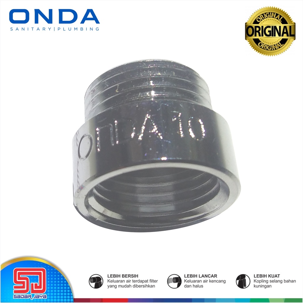 Onda Extension Piece EPS 1/2&quot; MxF penyambung / konektor nipple pipa drat luar dalam Male x Female Brass Chrome