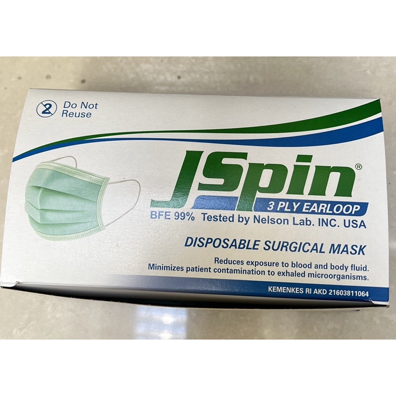 Masker Medis 3ply Jspin Disposable Surgical Mask Facial Mask Masker Dokter Masker Premium