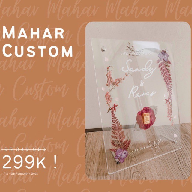 MAHAR PERNIKAHAN / MAHAR NIKAH / MAHAR CUSTOM / MAHAR UNIK / MAHAR MURAH / MAHAR REPLIKA EMAS