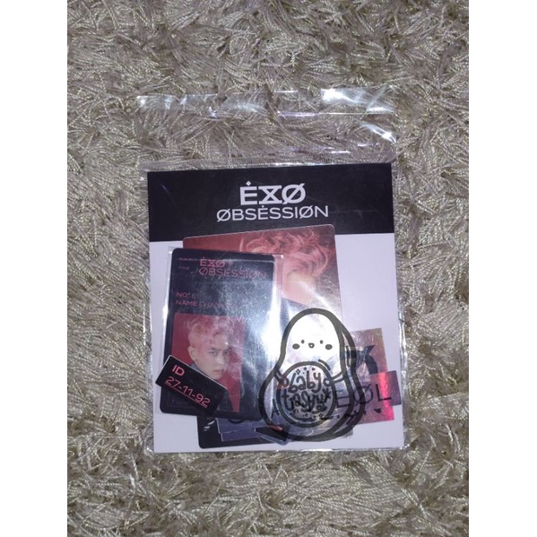id card set x exo obsession chanyeol fullset pc