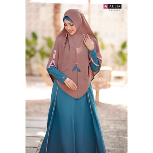 Aulia Fashion Set GAMIS ZEELA TROPICAL blue