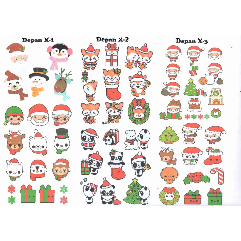 Edible Stamp / Edible Picture / Stiker Makanan Natal 1