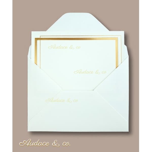 

9 pcs/set kartu & amplop kartu ucapan kosong "Gold Frame" Berkualitas