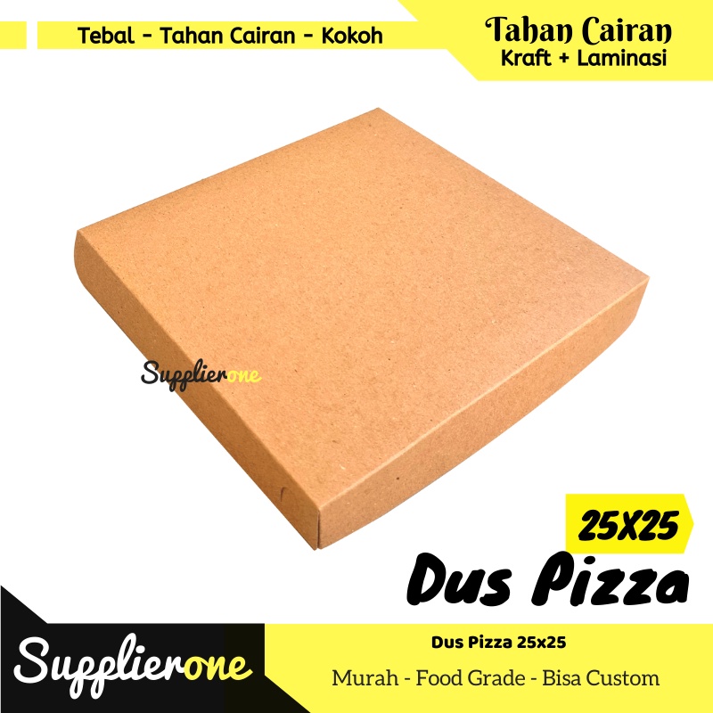 

Dus Pizza / Box Pizza 25x25x4 / Kemasan Pizza / Wadah Pizza Ukuran 25x25