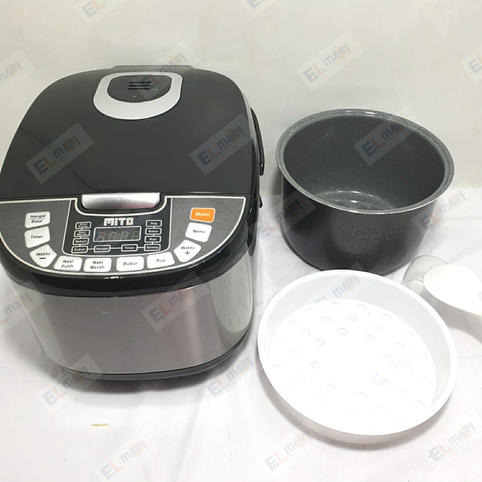 MITO Magic Com Digital R5+ Black Edition New Rice Cooker 8in1 2L