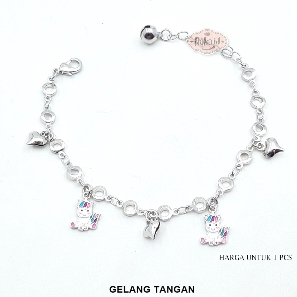 Gelang Tangan Rantai Anak Motif Love Unicorn Baby Perhiasan Anak 862