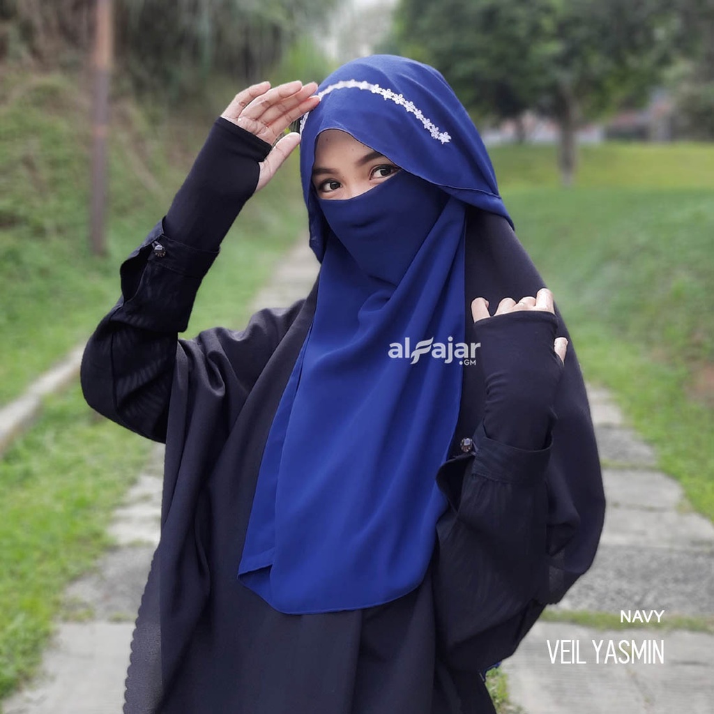 CADAR NIQOB BANDANA Veil Yasmin Dua Layer Sifon Ceruty by Alfajar