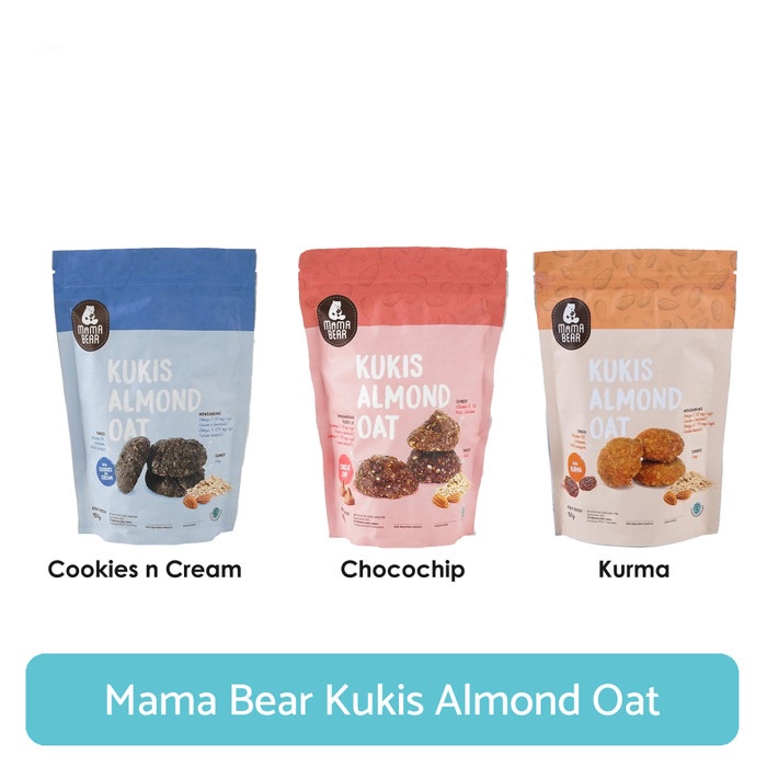 MamaBear Kukis Almond Oat rasa Kurma - Dairy Free / Pelancar ASI / ASI Booster / Kukis Pelancar asi / Snack Pelancar Asi / Mamabear Kukis / Kukis Asi Booster