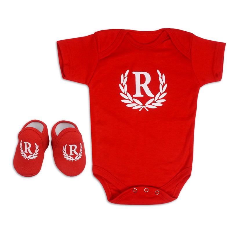 Set Bodysuit + Sepatu Inisial - Jumper Bayi Huruf Nama