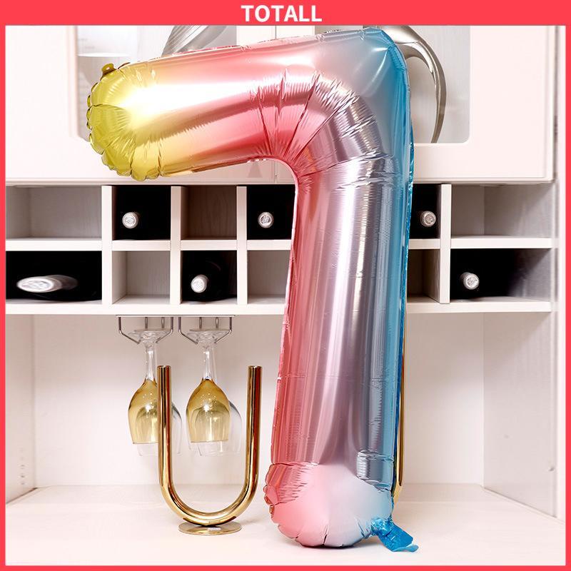 COD 32 inch digital aluminium foil aluminium film balon gradien warna pesta ulang tahun pengakuan pernikahan pernikahan-Totall