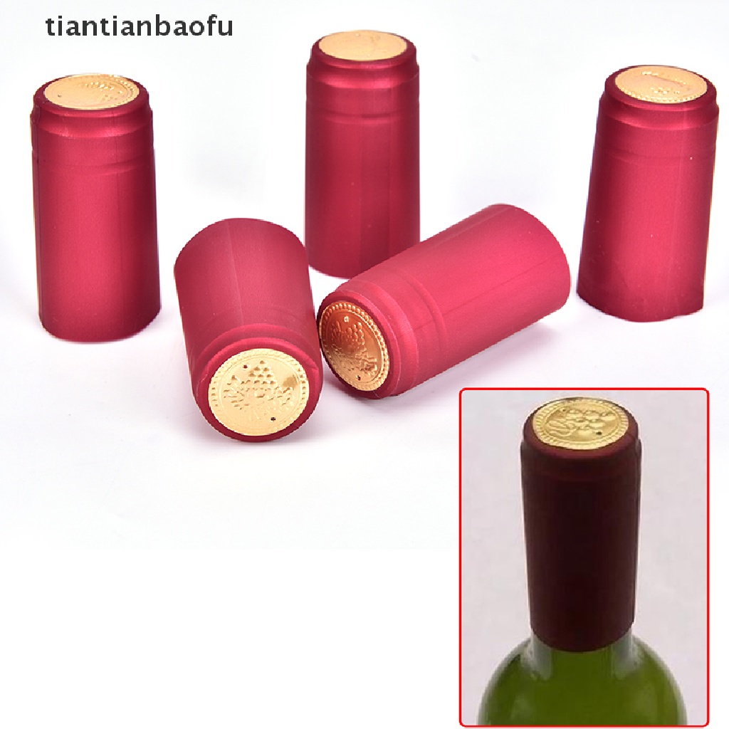 10 Pcs Tutup Botol Wine Bahan PVC Heat Shrink