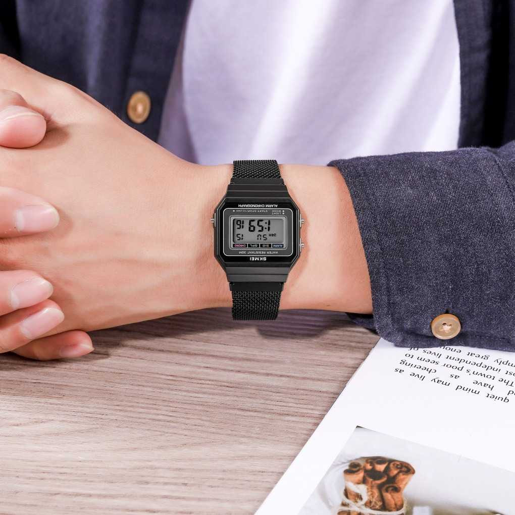 Jam Tangan Pria Digital Stainless Original SKMEI DG1639-1
