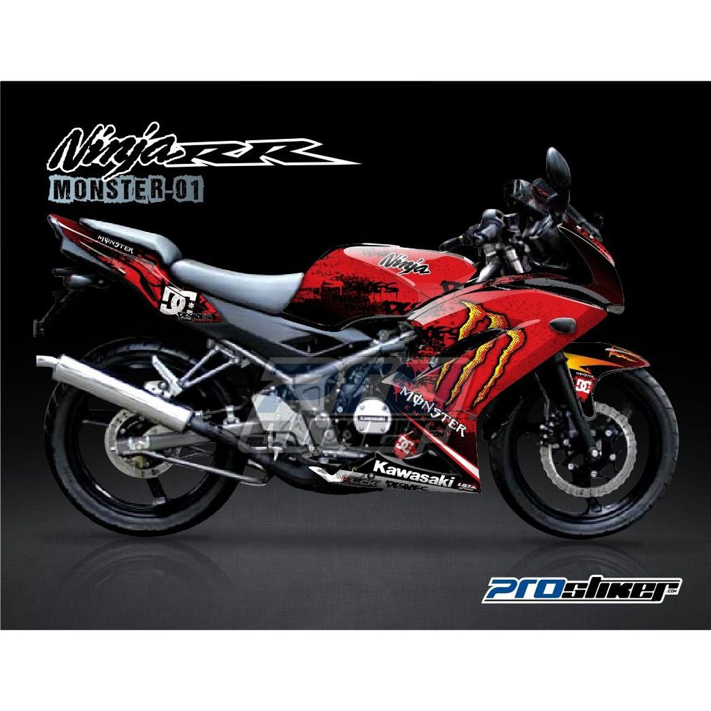 Jual Striping Modif Ninja 150 Rr New Motif Monster Energy