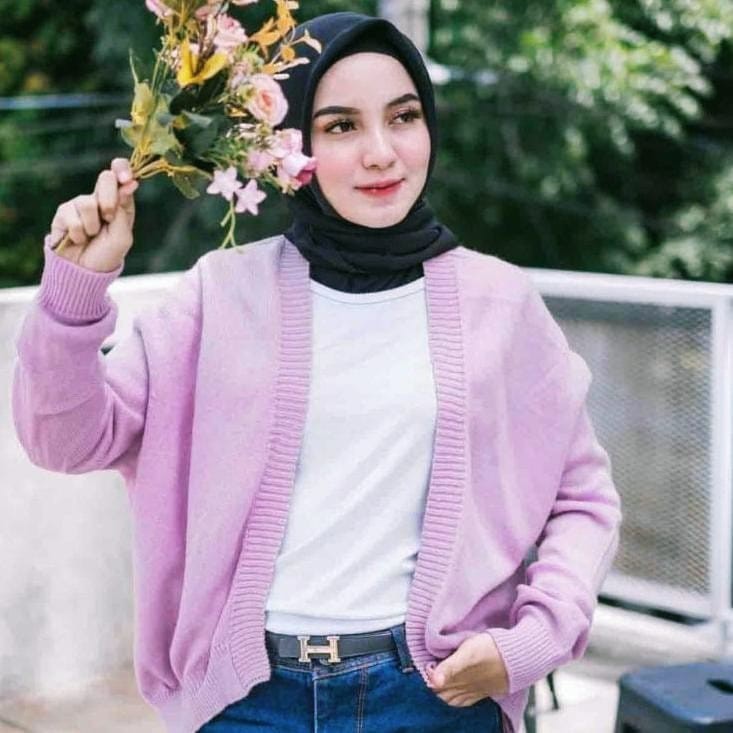 FLUFFY BUBBLE-CARDIGAN RAJUT WANITA HALUS-OUTER CARDY WANITA TERLARIS