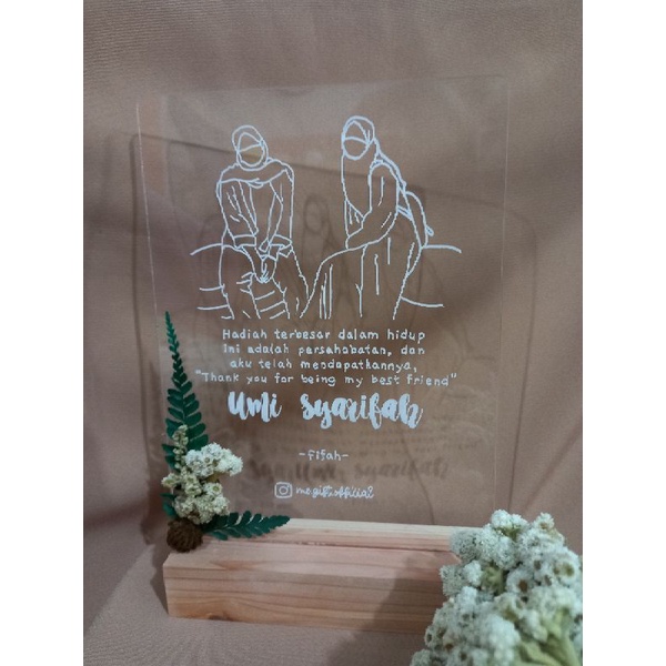 kado unik acrylic custom | gift birthday, wedding, wisuda
