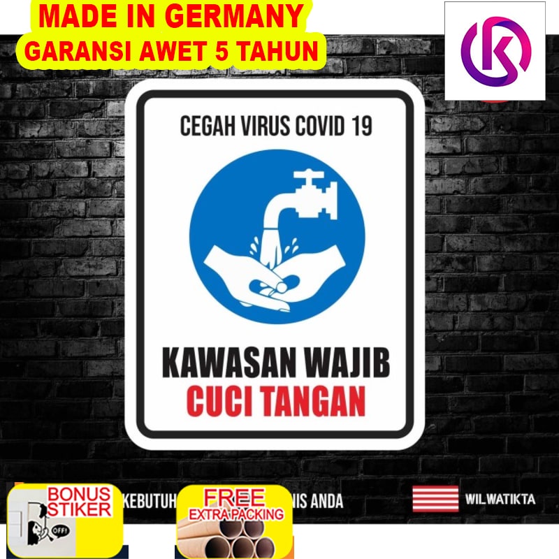 

Grosir Sticker Safety Sign Warning Sign Cuci Tangan