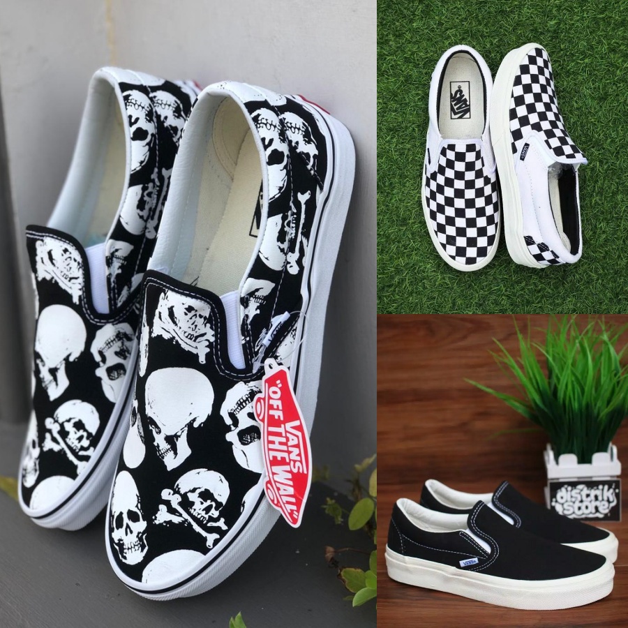 sepatu vans sepatu vens slip sepatu slop slip on sepatu kanvas joint reseller sepatu keren