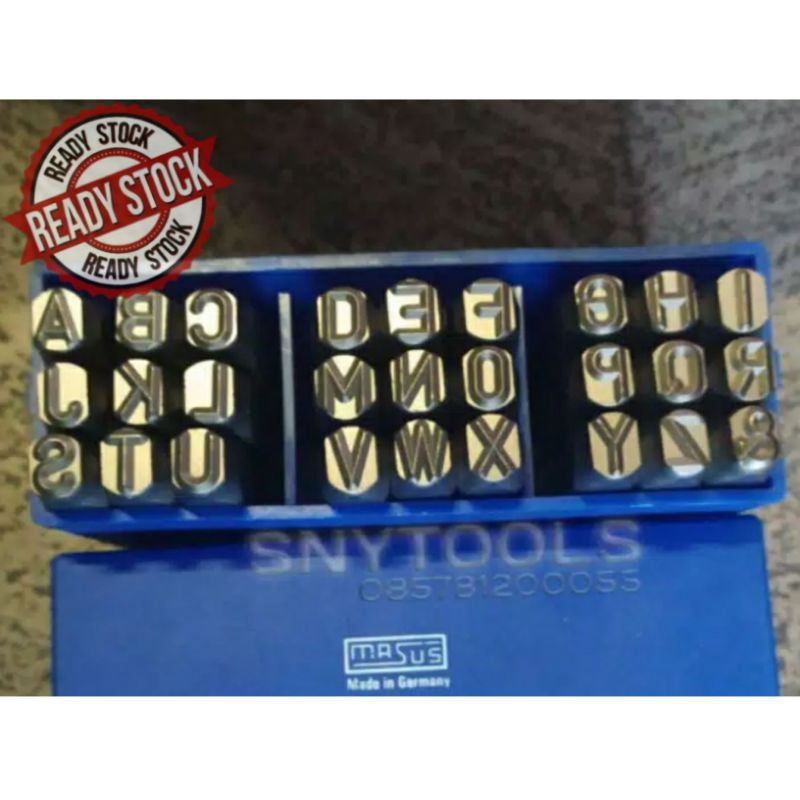 

Original MASUS Germany Huruf Ketok 12 mm Stamp Punch Letter A - Z