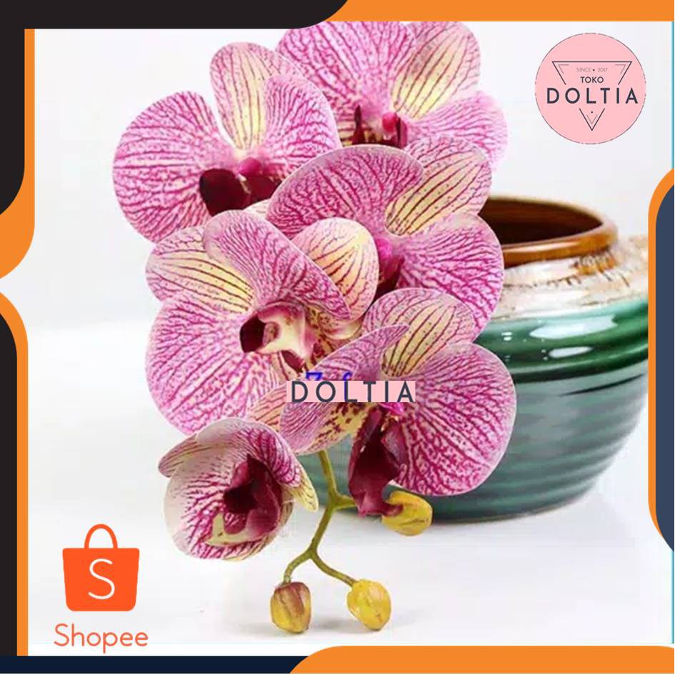 Anggrek Palsu Anggrek Plastik Artificial Anggrek Hias Anggrek Imitasi Bunga Hias