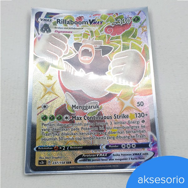 Rillaboom VMAX SSR - Kartu Pokemon TCG Indonesia Original (Holo/Foil)