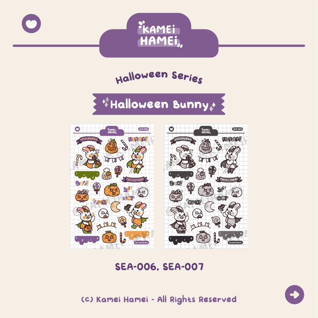 

Halloween Bunny Series | Kamei Hamei Deco Planner Sticker