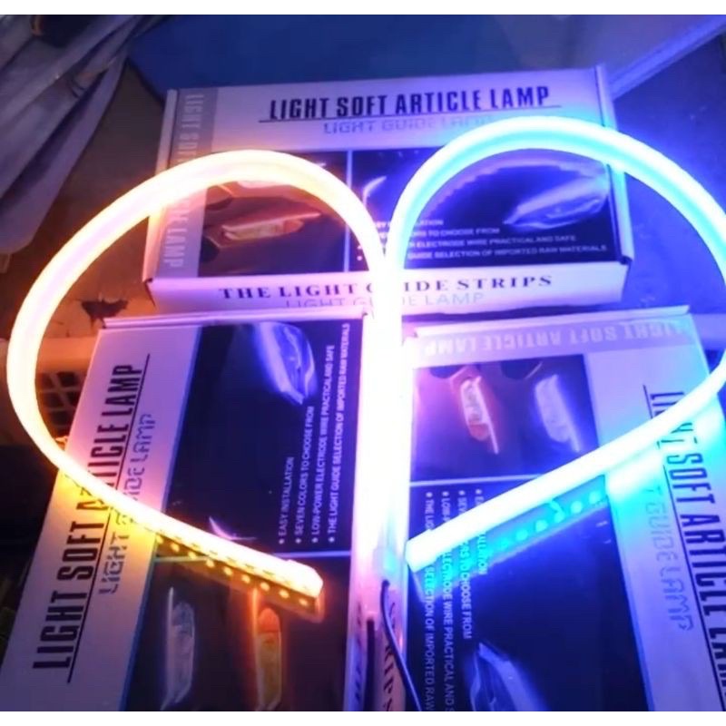 Lampu alis motor/mobil 12volt led running flash 30cm universal