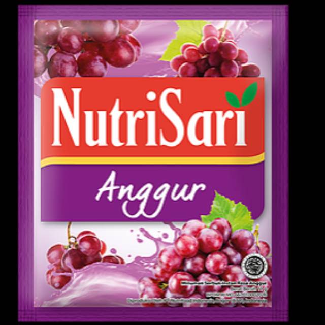 

Nutrisari rasa anggur isi 10 sachet x 11gr