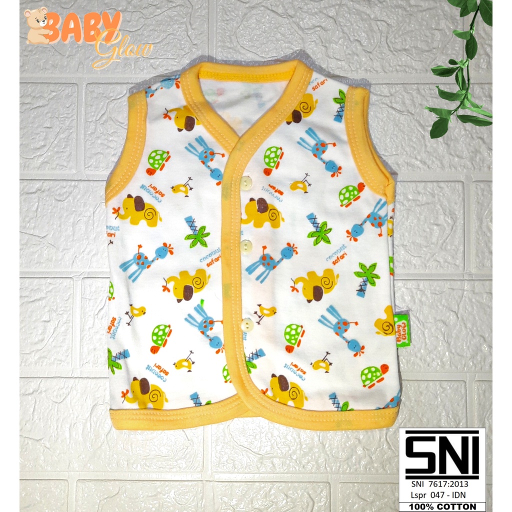 BAJU ATASAN TANPA LENGAN BAYI UNISEX COTTON BABYGLOW