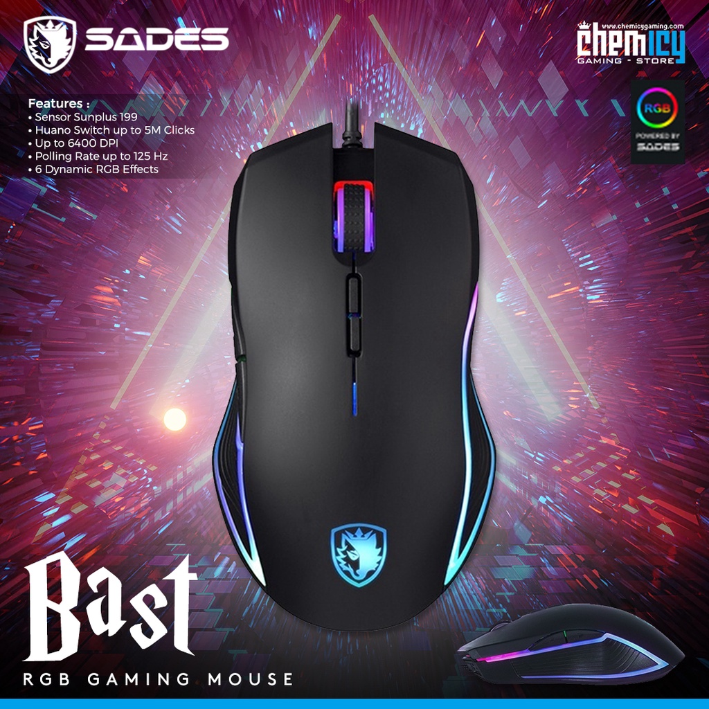 Sades Bast RGB Gaming Mouse