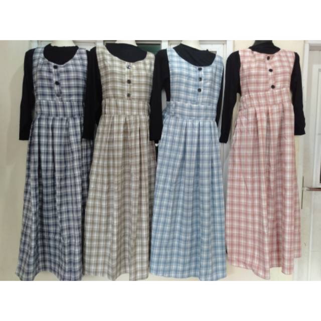 

Set overol kotak kotak