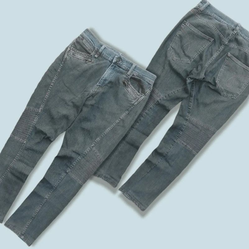 CELANA TOURING BALAP MOTOR CASUAL JEANS DENIM BIRU CK CALVIN KLEIN REGULER SLIM FIT BIKERS BIKERPANT