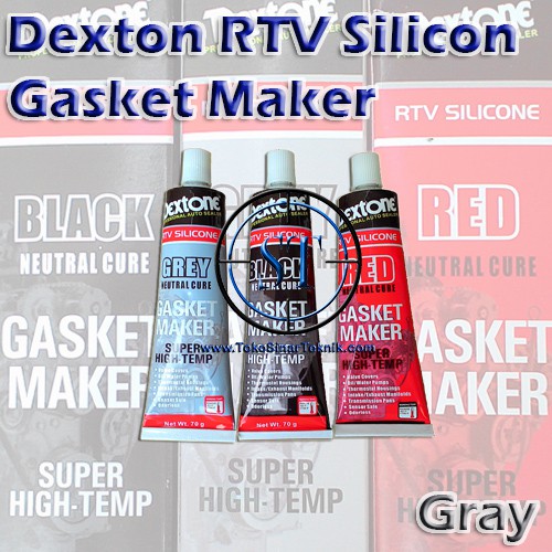 Gray Dextone RTV Silicon Gasket Marker Packing Motor Mobil Blok Mesin neutral Besar High Temperature isi  50Gr