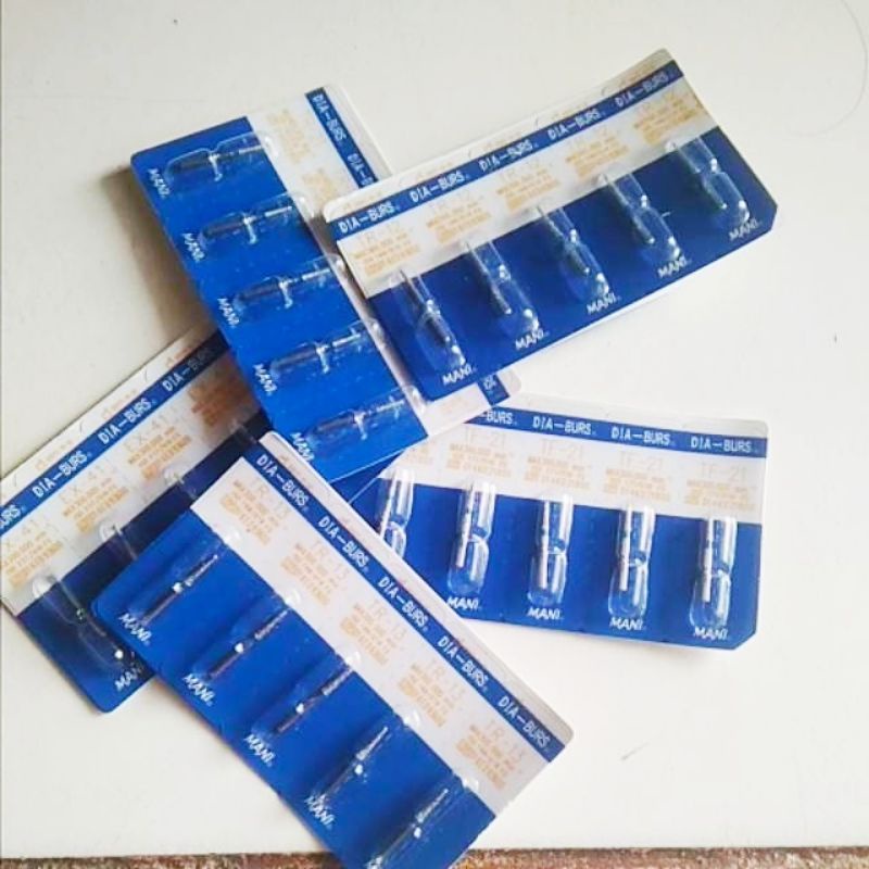 Dental diamond bur preparasi high speed merk MANI