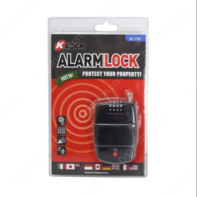 (ace Krisbow) K-lock Gembok Alarm Dengan 4 Kombinasi Angka<br />dilengkapi Dengan Bunyi Suara